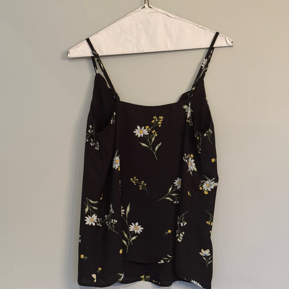 Socialite Black and White Floral Camisole